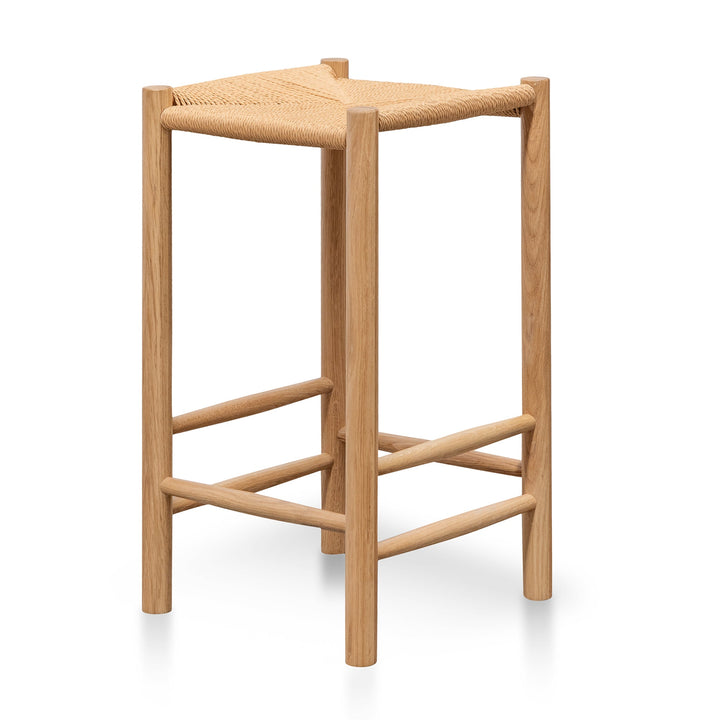 Campbell 65cm Oak Bar Stool - Natural