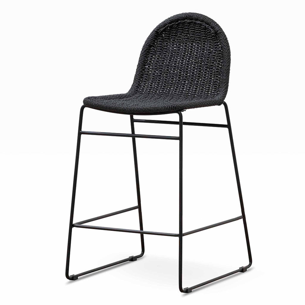 Bellevue 65cm Barstool - Full Black (Set of 2)