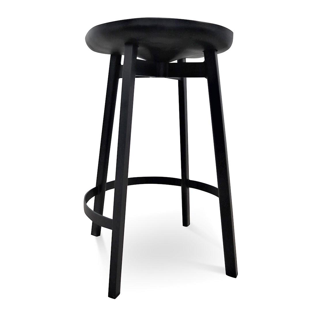 Shelton 65cm Bar Stool - Black