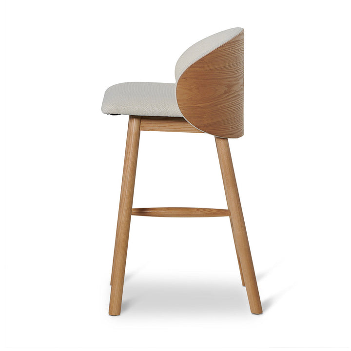 Aubrey 65cm Natural Bar Stool - Beige