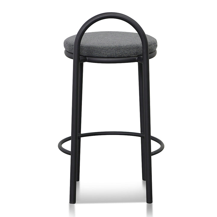 Phoebe 63cm Fabric Bar Stool - Charcoal Grey (Set of 2)