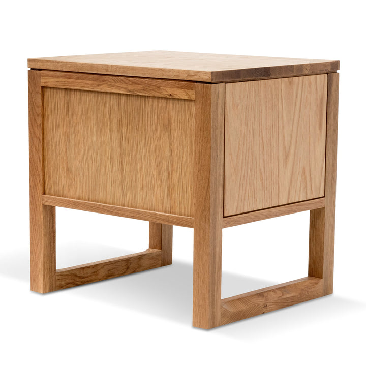 Campbell 2 Drawer Wooden Bedside Table - Natural Oak