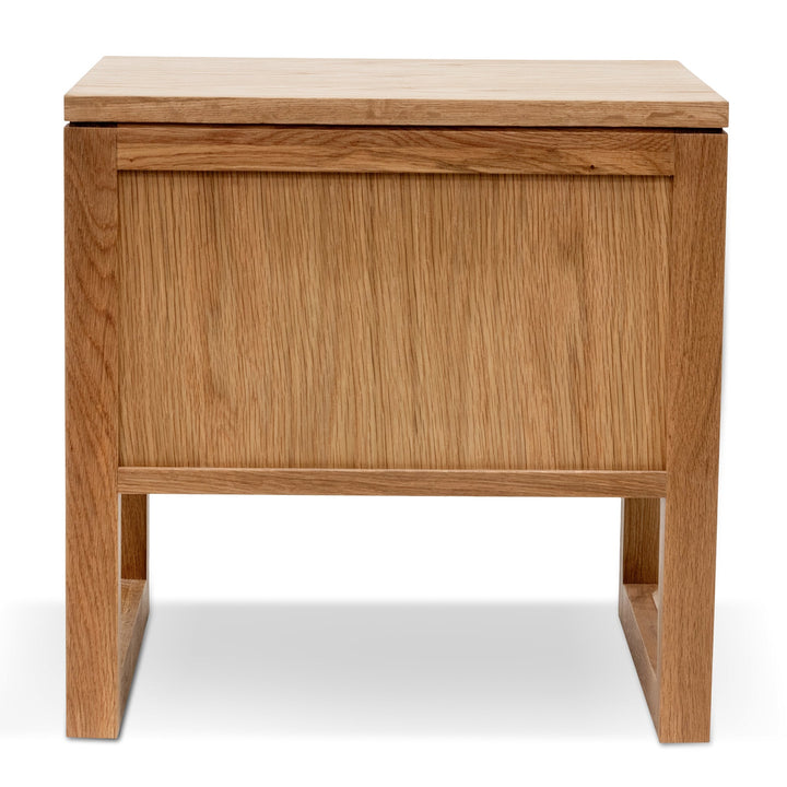 Campbell 2 Drawer Wooden Bedside Table - Natural Oak