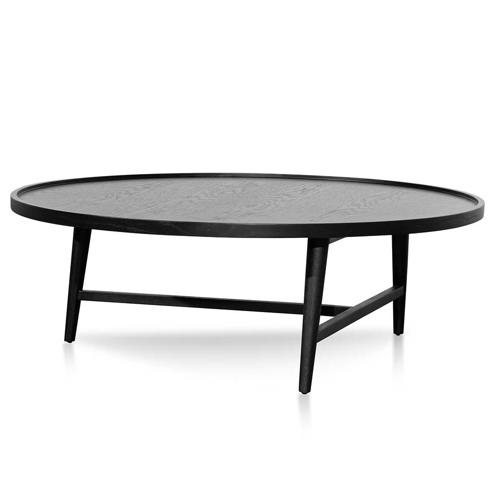 Oxford 1.1m Wooden Round Coffee Table - Black