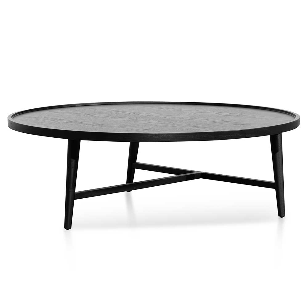 Oxford 1.1m Wooden Round Coffee Table - Black