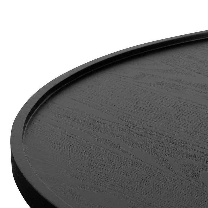 Oxford 1.1m Wooden Round Coffee Table - Black