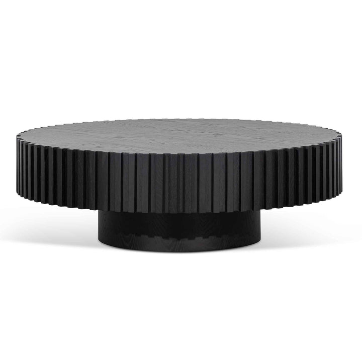 Oxford Oak Round Coffee Table - Black