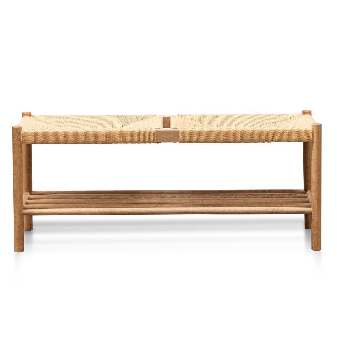 Campbell 110cm Oak Bench - Natural Seat