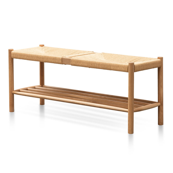 Campbell 110cm Oak Bench - Natural Seat