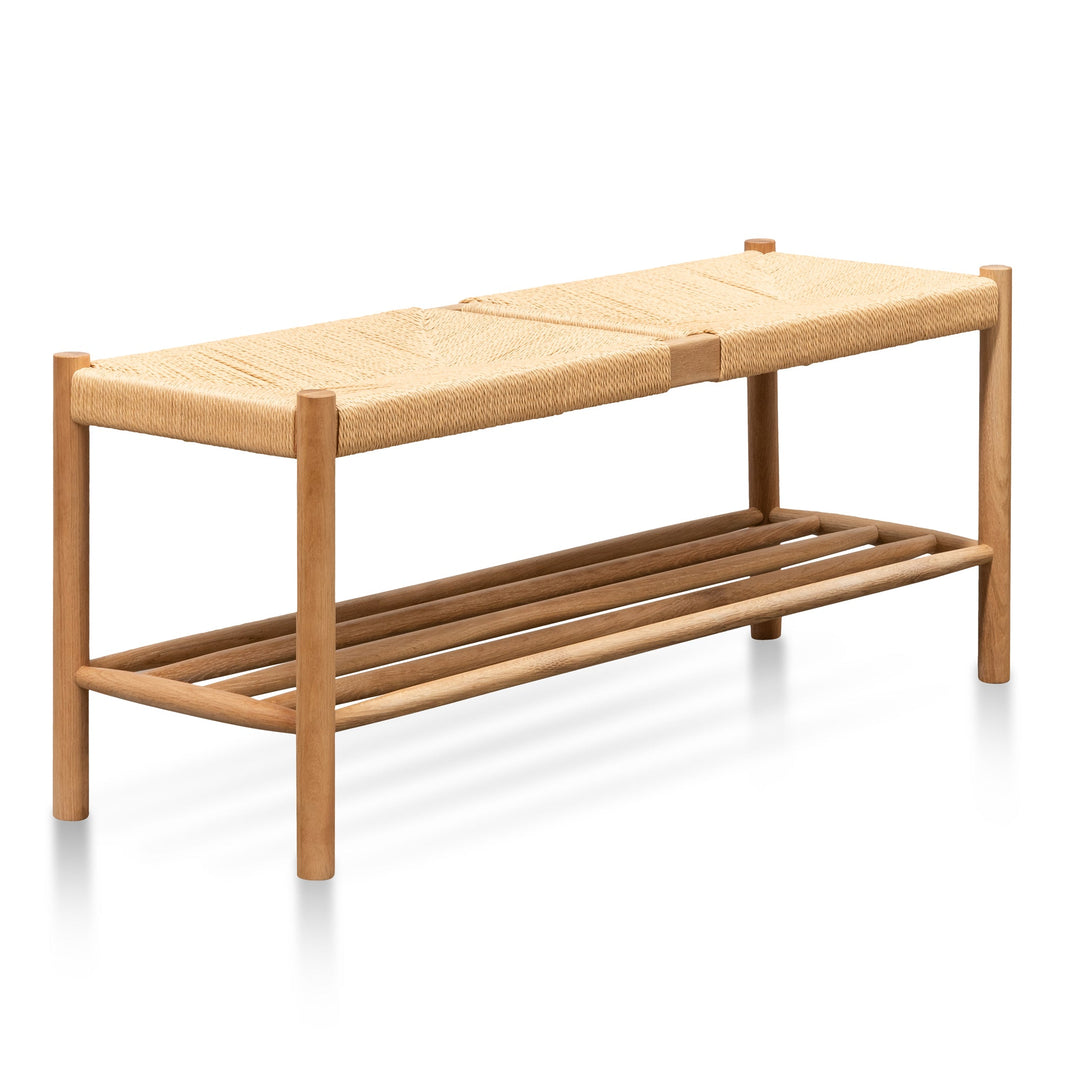 Campbell 110cm Oak Bench - Natural Seat