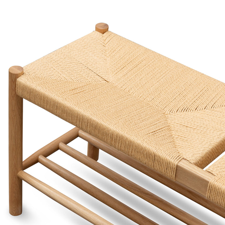 Campbell 110cm Oak Bench - Natural Seat