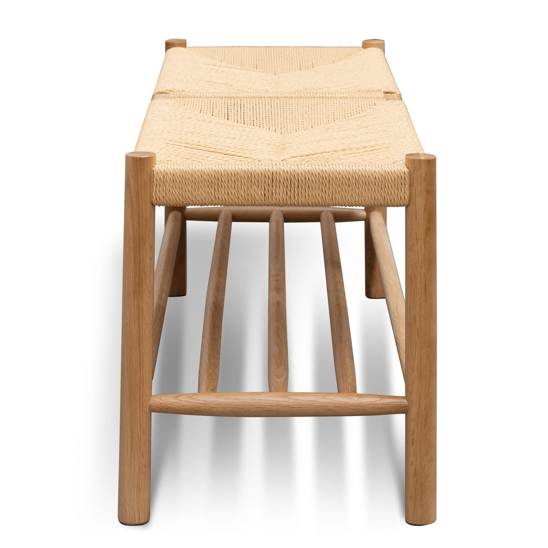 Campbell 110cm Oak Bench - Natural Seat