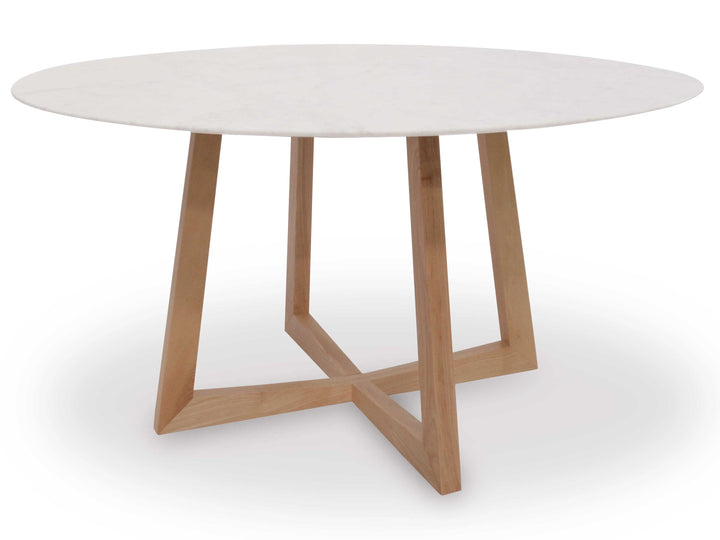 Folkestone 1.5m Round Marble Dining Table - Natural