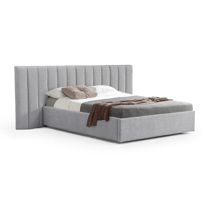 Arabella Wide Base King Bed Frame -  Grey