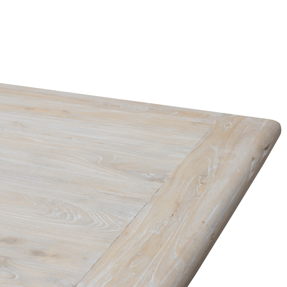 Richmond Dining Table 2.4m - Rustic White Washed