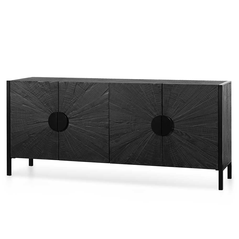 Abbotsford 1.8m Wooden Buffet Unit - Black