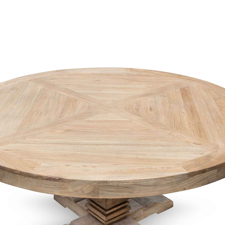 Richmond 1.6m Round Dining Table - Natural Top - Natural Base