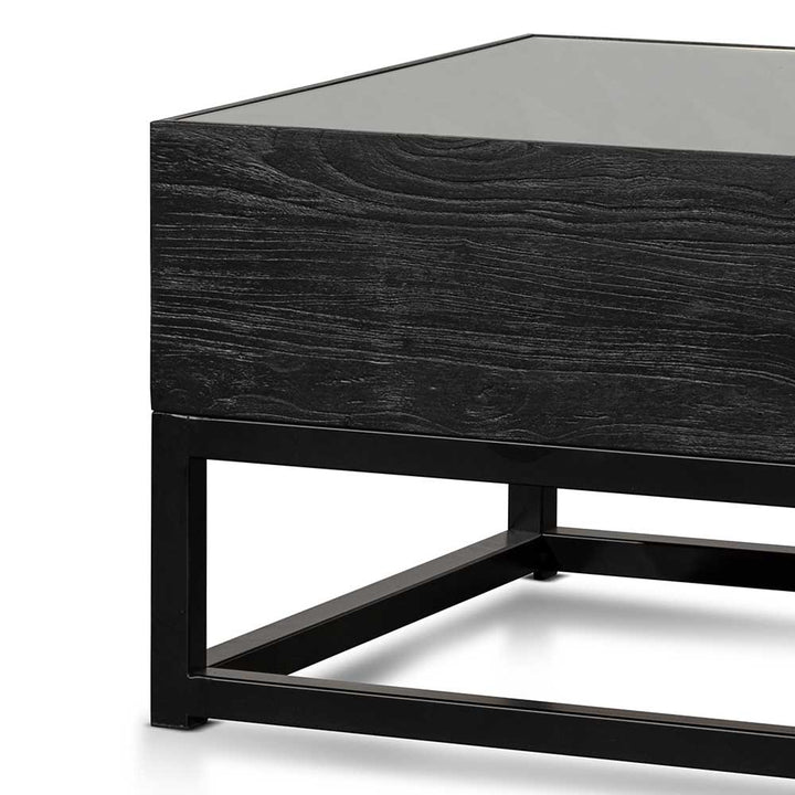 Abbotsford 1.2m Elm Wood Coffee Table - Full Black