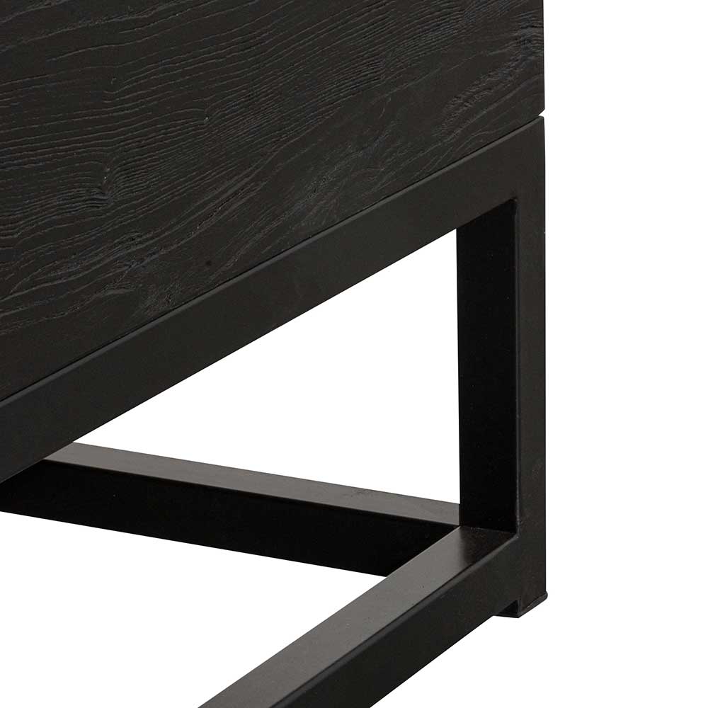 Abbotsford 1.2m Elm Wood Coffee Table - Full Black