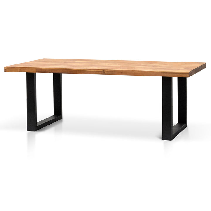 Nolan 2.1m Dining Table - Natural with Black Leg