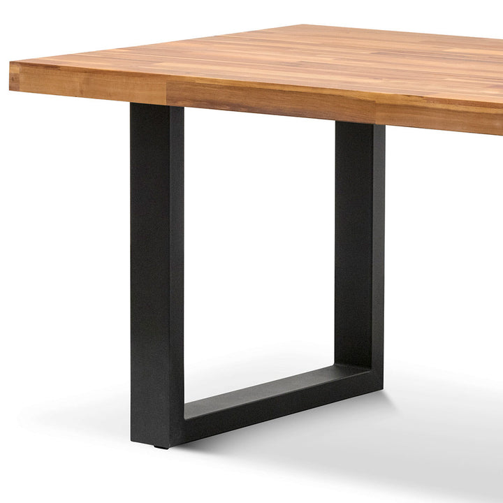 Nolan 2.1m Dining Table - Natural with Black Leg