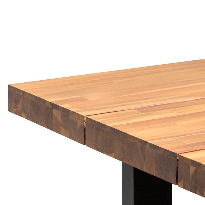 Nolan 2.1m Dining Table - Natural with Black Leg