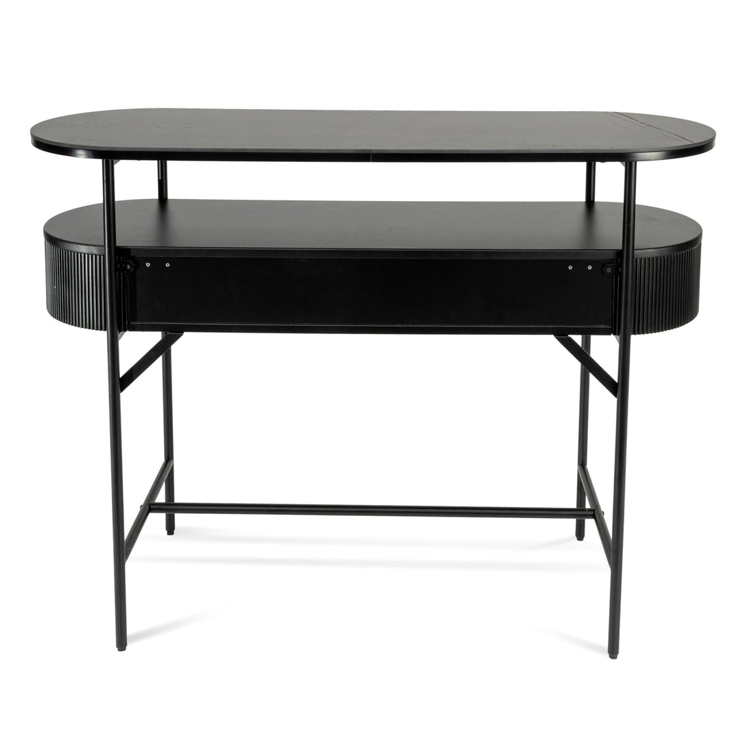 Tetbury 1.2m Stone Top Console Table - Black