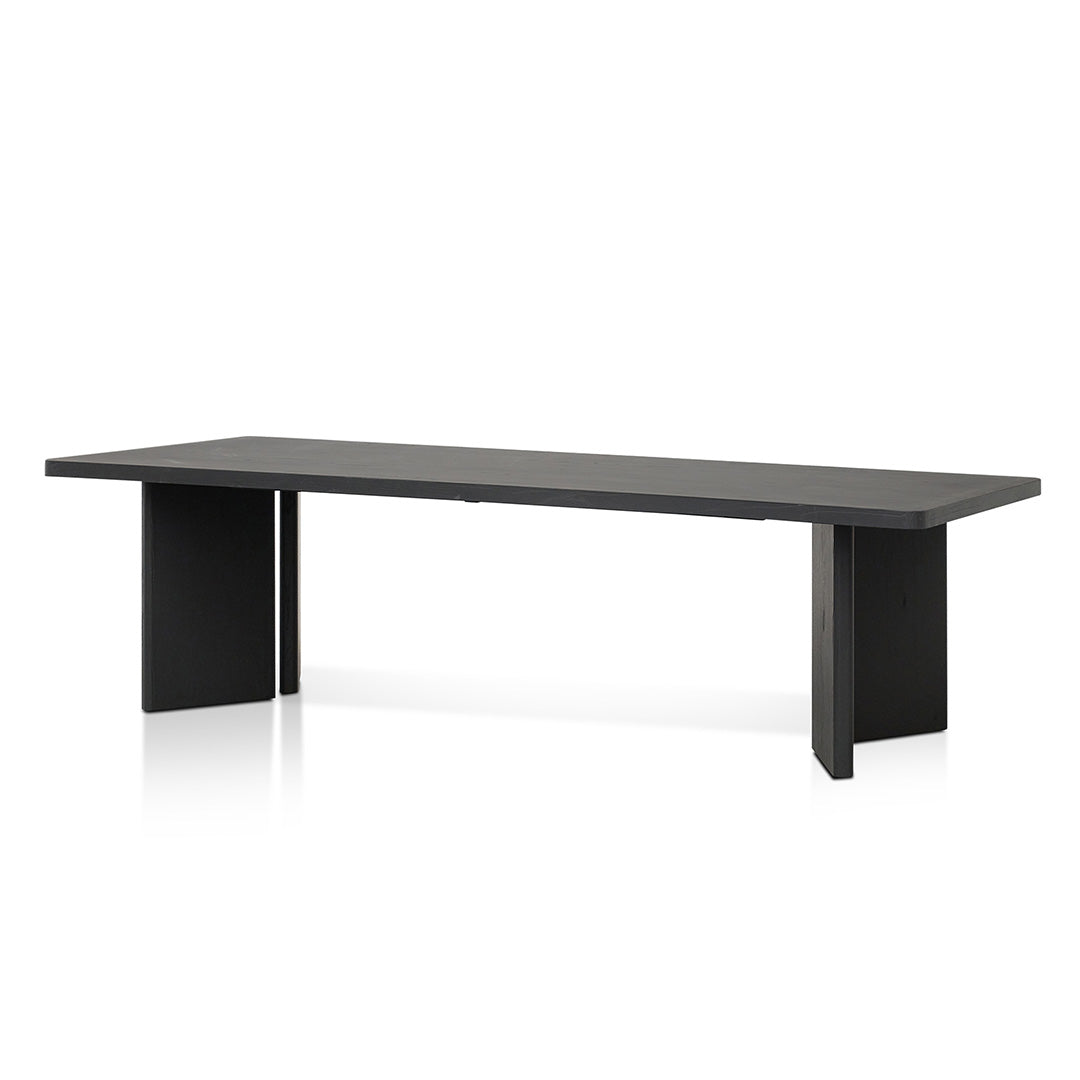 Abbotsford 3m Elm Dining Table - Full Black