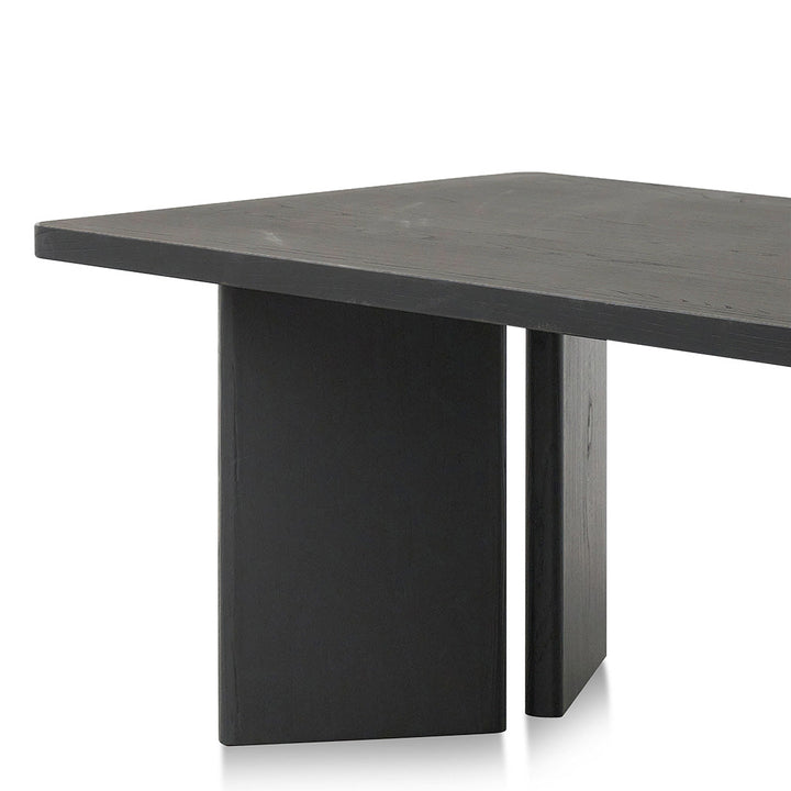 Abbotsford 3m Elm Dining Table - Full Black