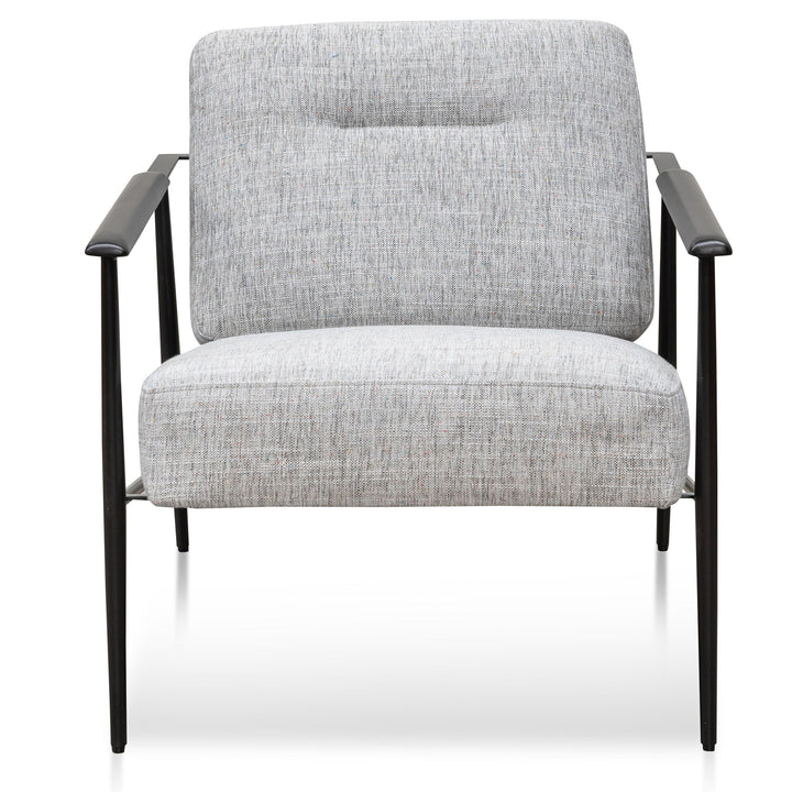 Tetbury Fabric Armchair - Light Spec Grey - Black Legs