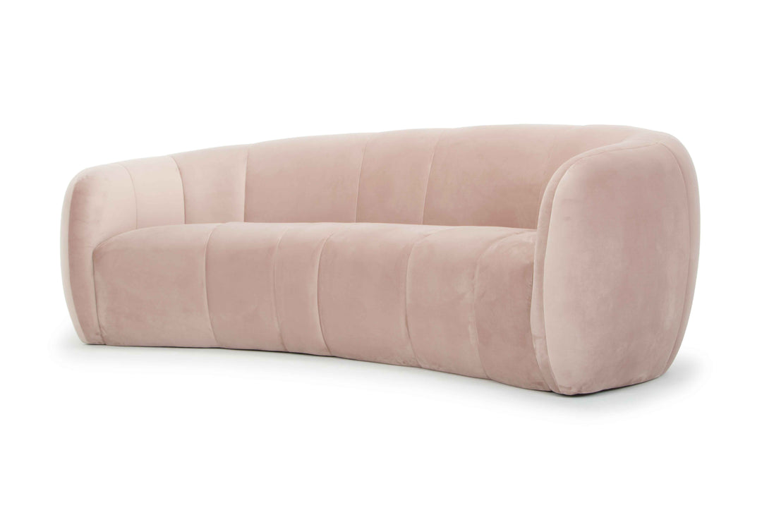 Victoria 3 Seater Fabric Sofa - Blush