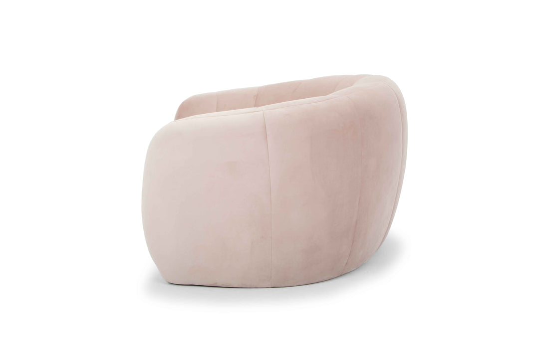 Victoria 3 Seater Fabric Sofa - Blush