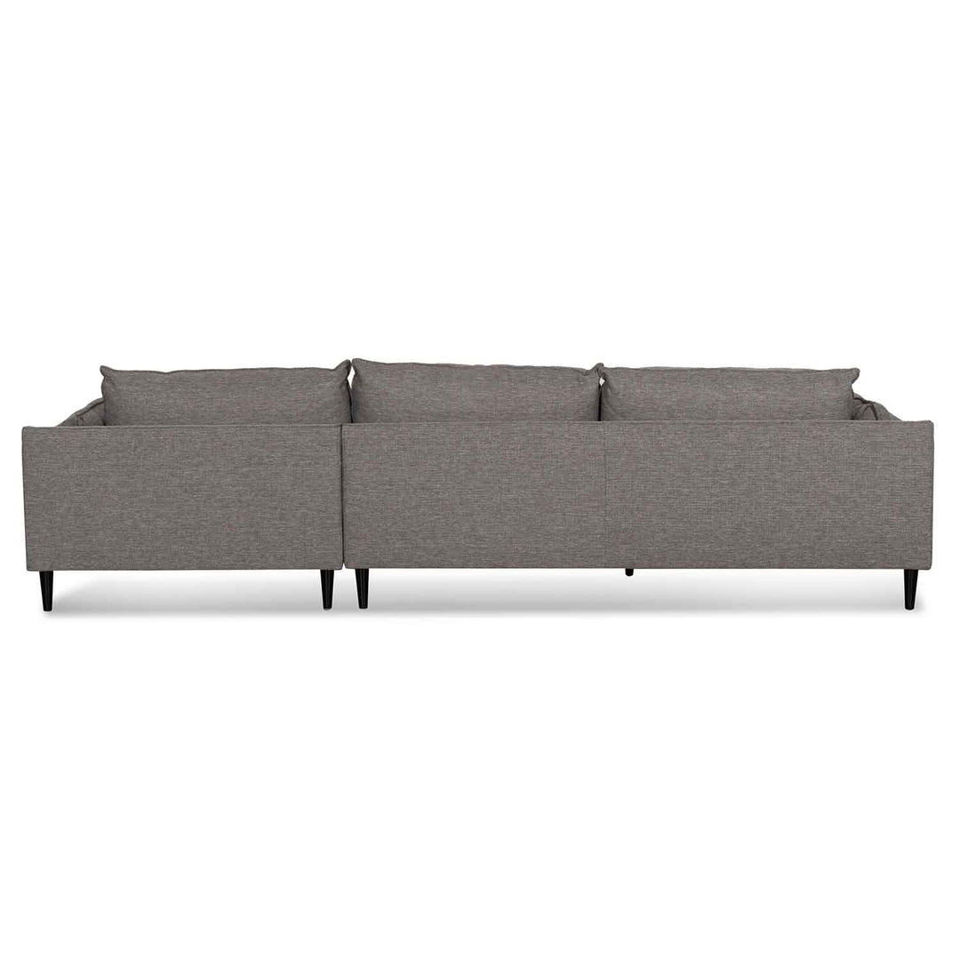 Broadway 4 Seater Right Chaise Fabric Sofa - Graphite Grey