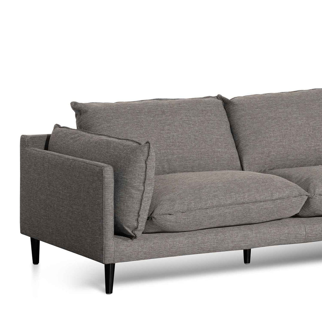 Broadway 4 Seater Right Chaise Fabric Sofa - Graphite Grey