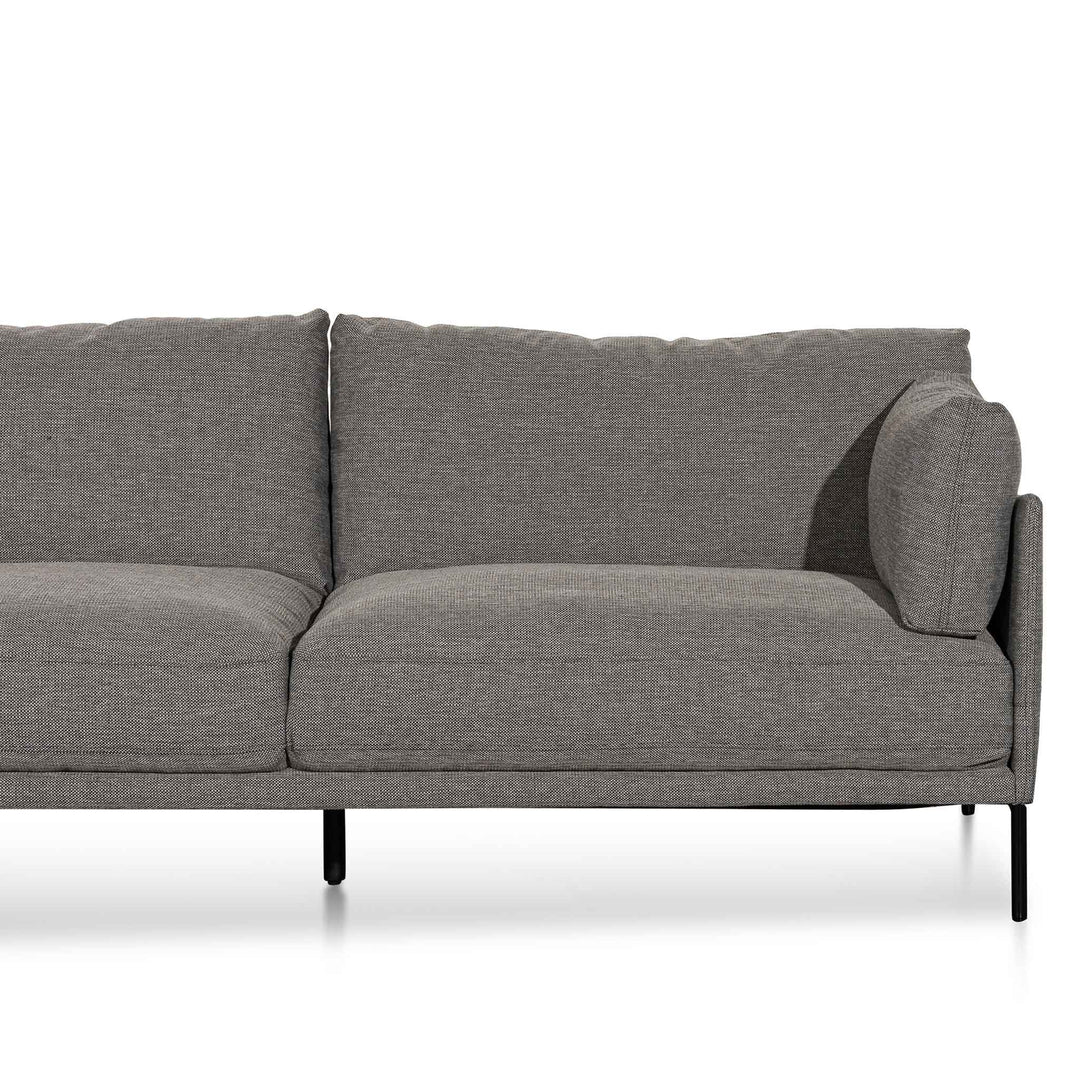 Broadway 4 Seater Left Chaise Fabric Sofa - Graphite Grey