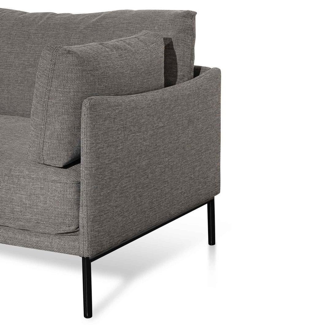 Broadway 4 Seater Left Chaise Fabric Sofa - Graphite Grey