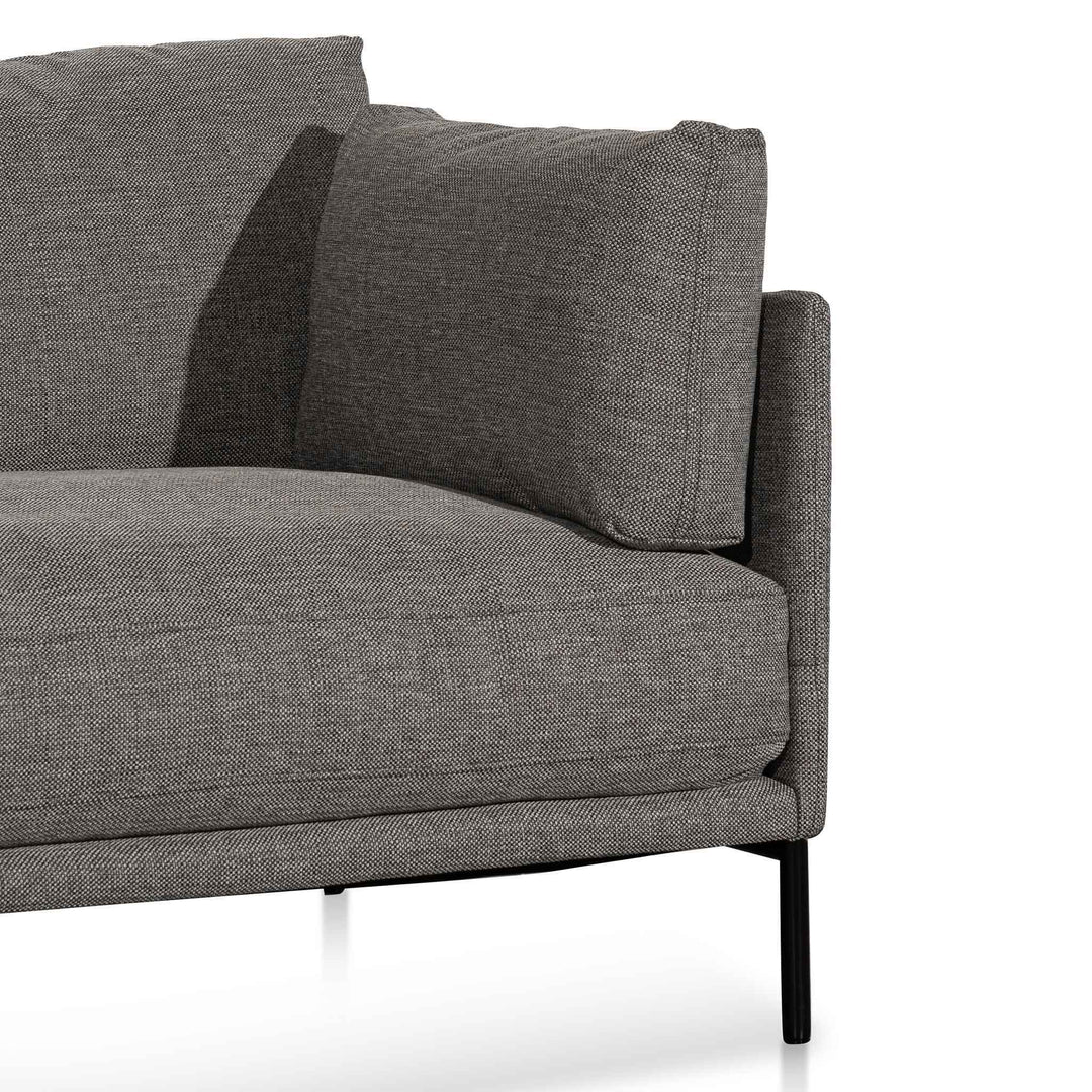 Broadway 4 Seater Left Chaise Fabric Sofa - Graphite Grey