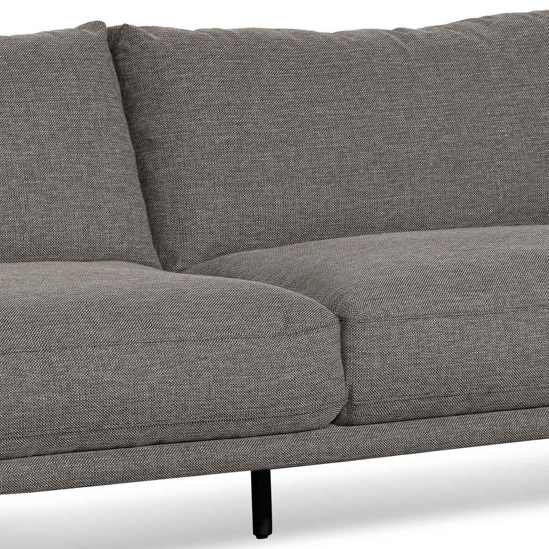 Broadway 4 Seater Left Chaise Fabric Sofa - Graphite Grey