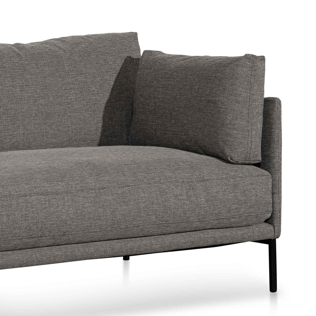 Broadway 4 Seater Left Chaise Fabric Sofa - Graphite Grey