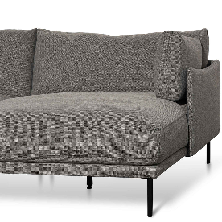 Broadway 4 Seater Right Chaise Fabric Sofa - Graphite Grey