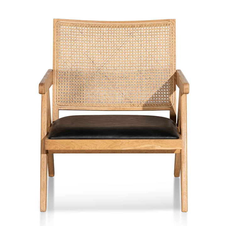 Warren Rattan Armchair - Distress Natural and Black Seat