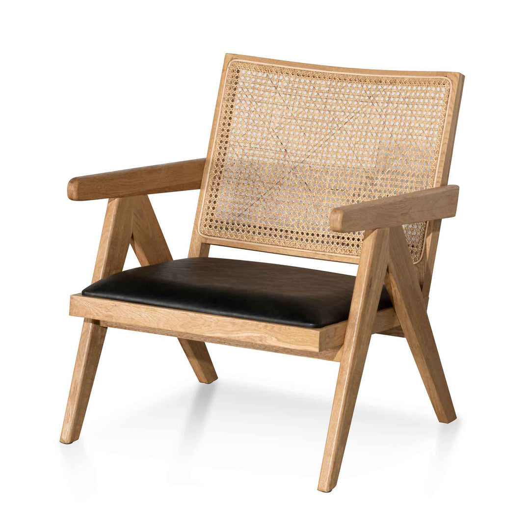 Warren Rattan Armchair - Distress Natural and Black Seat