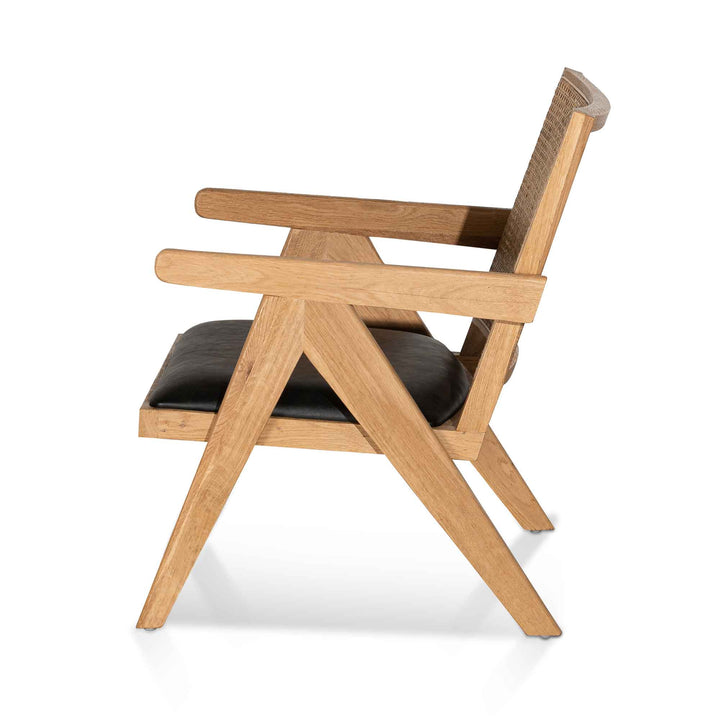 Warren Rattan Armchair - Distress Natural and Black Seat