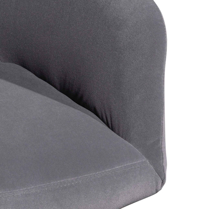 Danbury Visitor Chair - Dark Grey Velvet with Black Legs