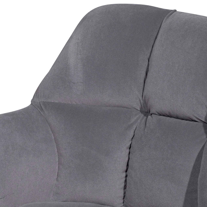 Danbury Visitor Chair - Dark Grey Velvet with Black Legs