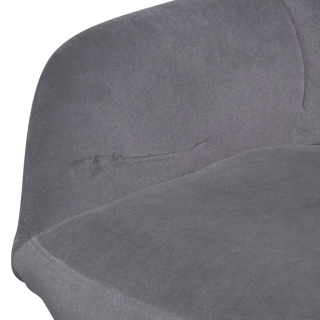 Danbury Visitor Chair - Dark Grey Velvet with Black Legs