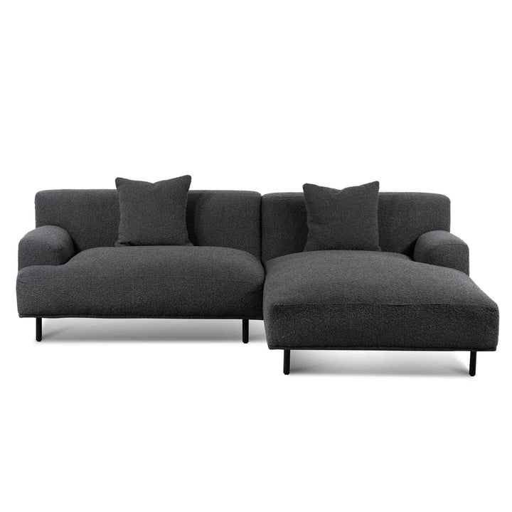 Maynard Right Chaise Sofa - Charcoal Boucle