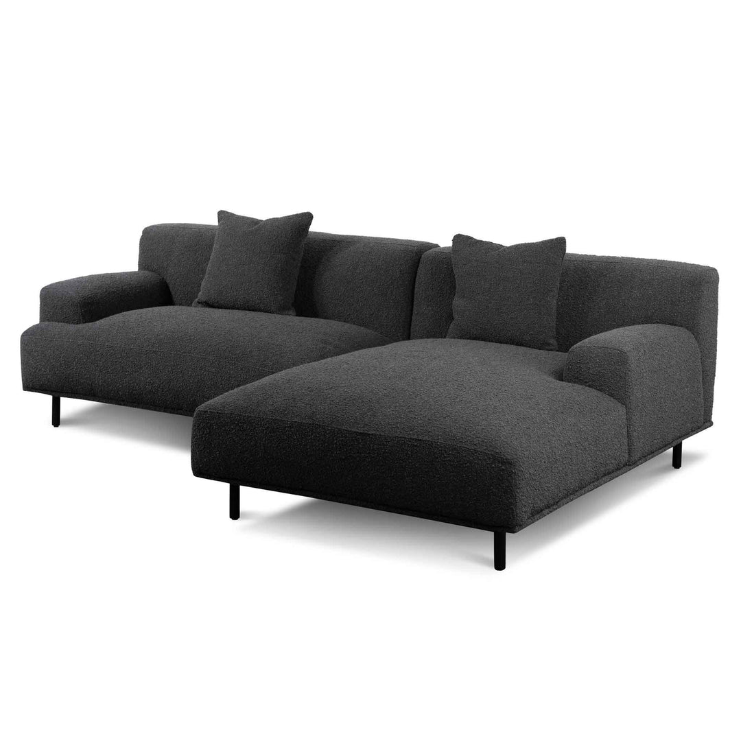 Maynard Right Chaise Sofa - Charcoal Boucle