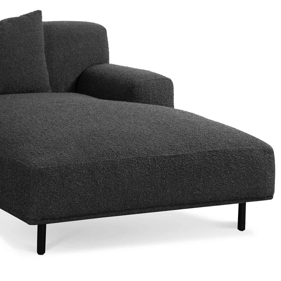 Maynard Right Chaise Sofa - Charcoal Boucle