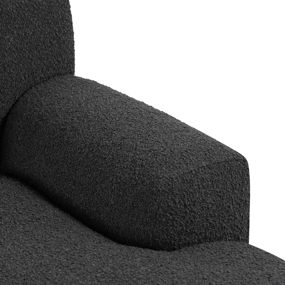 Maynard Right Chaise Sofa - Charcoal Boucle